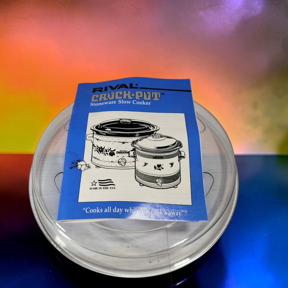 Rival Crock Pot 3154 3164 Original Replacement Plastic Lid  9 3/8" USA Made